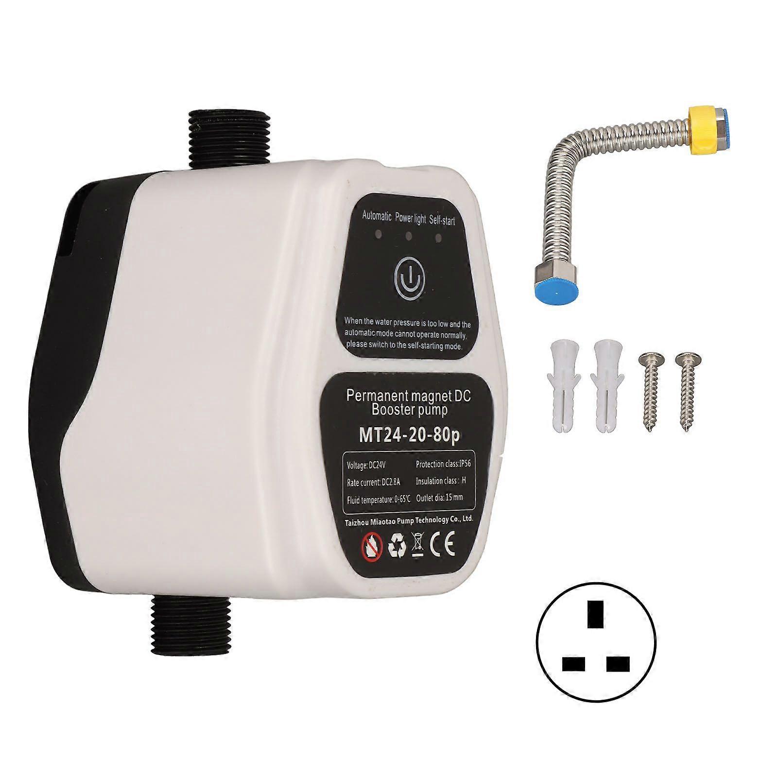 Booster Pump Automatic Water Pressure Shower Boosting Recirculating Wall Mounted DC Pump 100?240V UK Plug