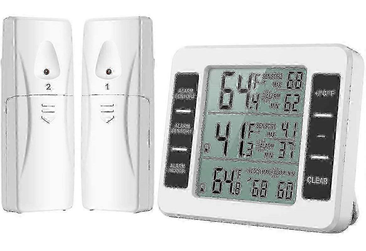LCD thermometer for fridge freezer with wireless connectivity