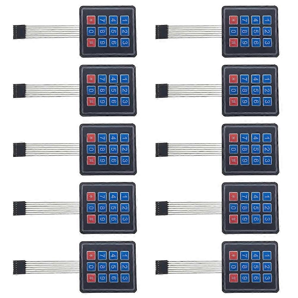 12 Key Button 3x4 Membrane Switch Keypad 3x4 Matrix Array Keyboard for Smart Car DIY Kit