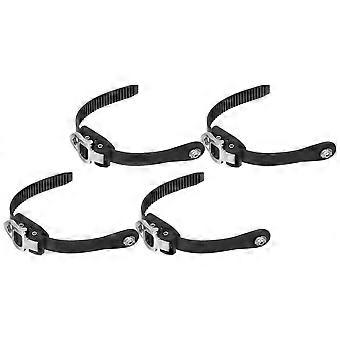 Black Skate Buckle Strap for Roller Skates with 4Pcs Fixing Replacement Straps