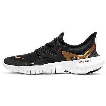 Nike Free RN 5.0 Slip Resistant Lightweight Non slip Lightweight Low top / Women's Black Gold AQ1316-008