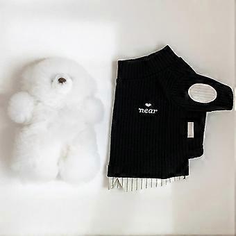 Hundeskjorte med bogstavbroderi til små hunde, efterår, blødt hundetøj, moderigtige hættetrøjer til hvalpe, søde, varme kattetrøjer, kæledyrssweatshirts