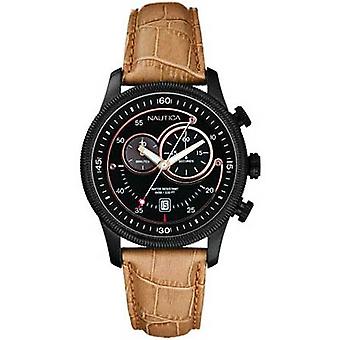 Nautica meteor a18553g Quartz Analog Man Watch with Cowhide Bracelet A18553G