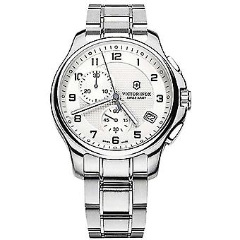 Victorinox upseeri & s kvartsi analoginen mies katsella V241554 ruostumaton teräs ranne koru