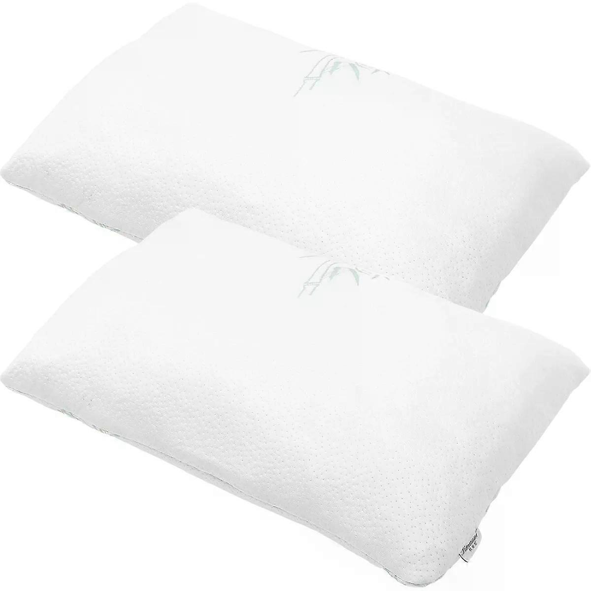 Pillowcases 2pcs White Polyester Ergonomic Fiber Cover