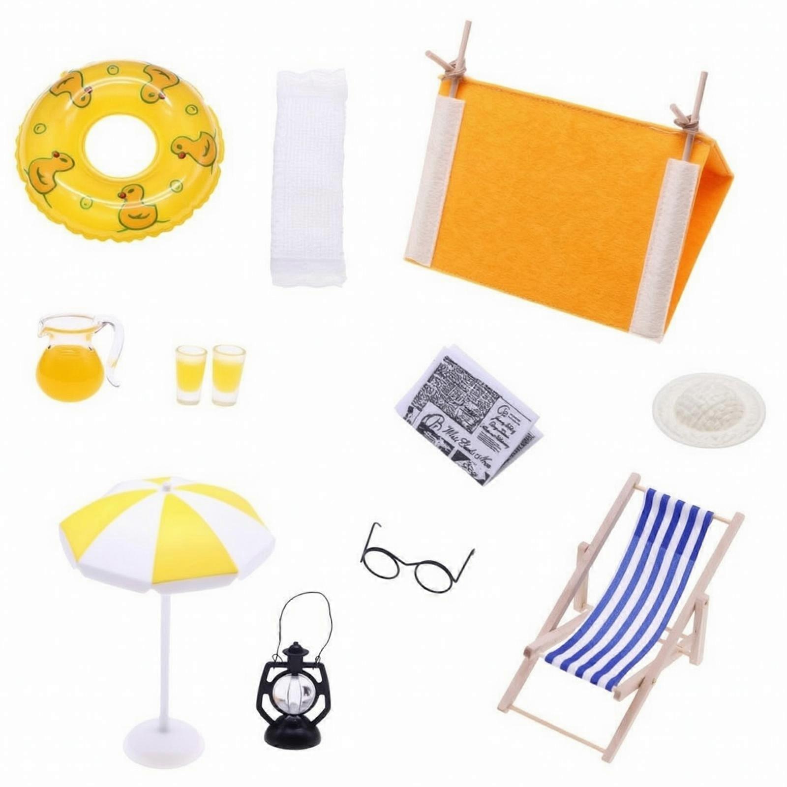 Miniature Camping Set with Tent Delicate BJD Camping Accessories Tiny