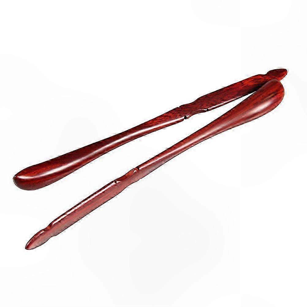 2-Pack Wooden Dulcimer Mallets with Storage Bucket for Practice (Brown)