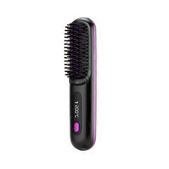 Wireless Hair Straightener Brush, Cordless Hair Brush - White