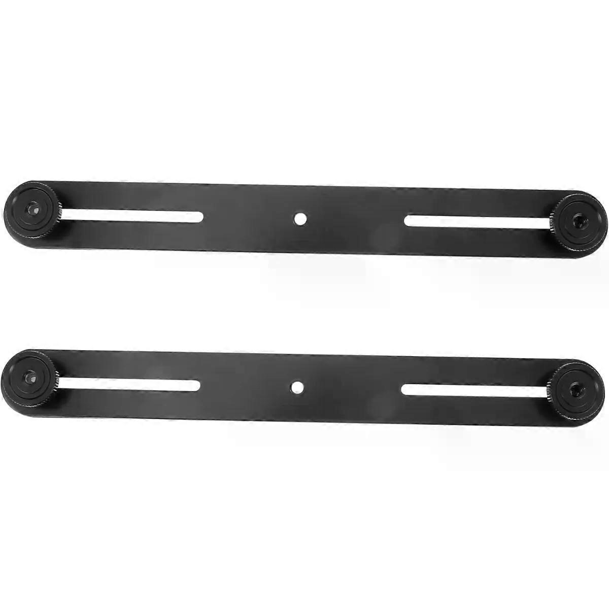 2pcs Adjustable Flash Extension Bracket Microphone Mount Bar Black