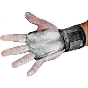 Gymnastiekgrepen met 3 gaten en polssteun - latexvrij, elastische pull-up-grip voor crosstraining, WOD's, gewichtheffen
