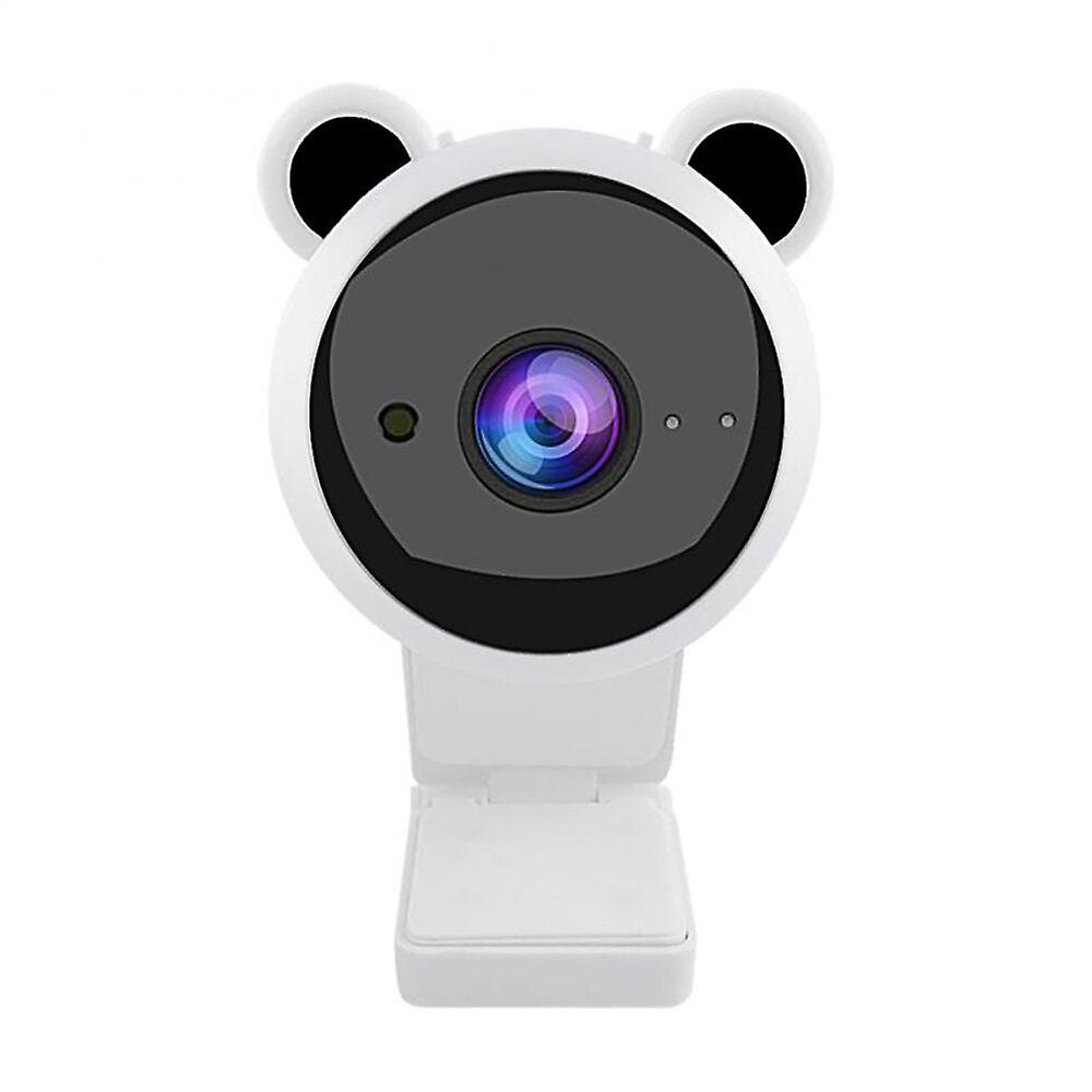 1080P Hd Cute Panda Webcam 30fps Built-in Microphone Plug And Play Web Camera For Pc Laptop Video Conference
