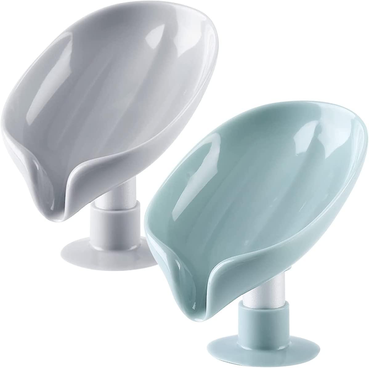 Soap Dish - 2pcs Drainable Soap Box with Suction Cup, Suction Cup Soap Dish, for Multifunctional