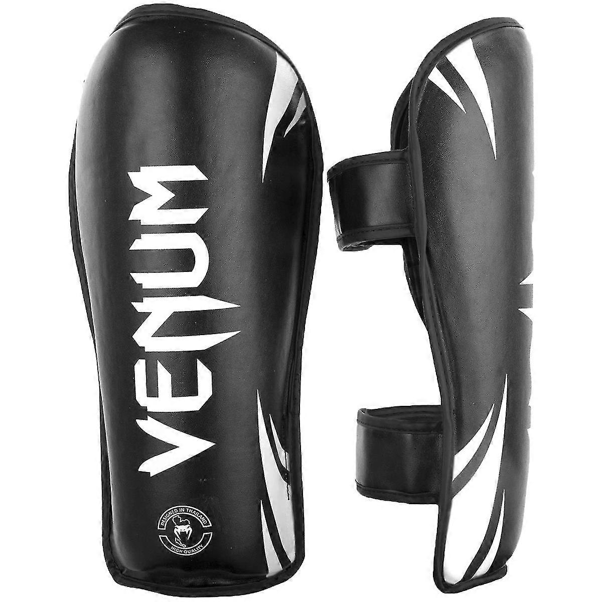 Venum Challenger Hook and Loop Shin Guards - Black