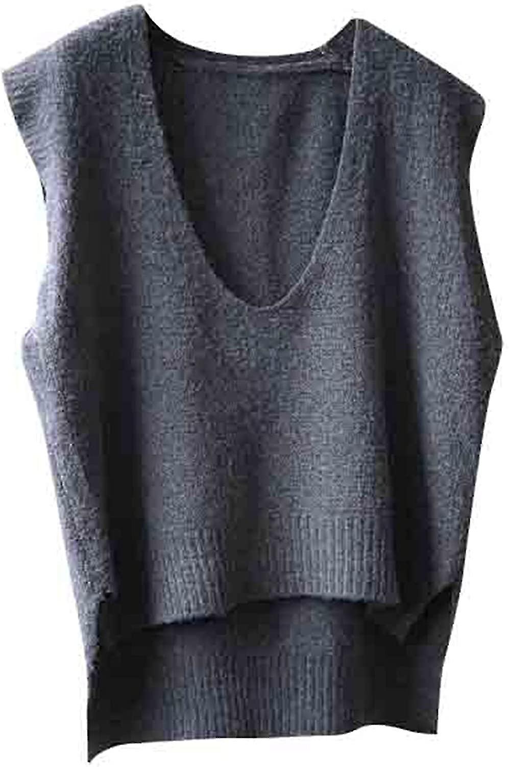 Femmes Pull Pull irrégulier Gilet Pull sans manches Pull Scoop Neck Casual Gift