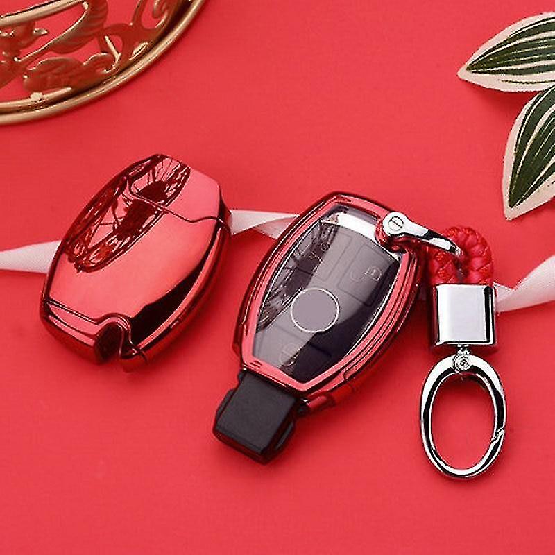 Red keychain Pc+tpu Key Case Cover Case Protective Shell Holder