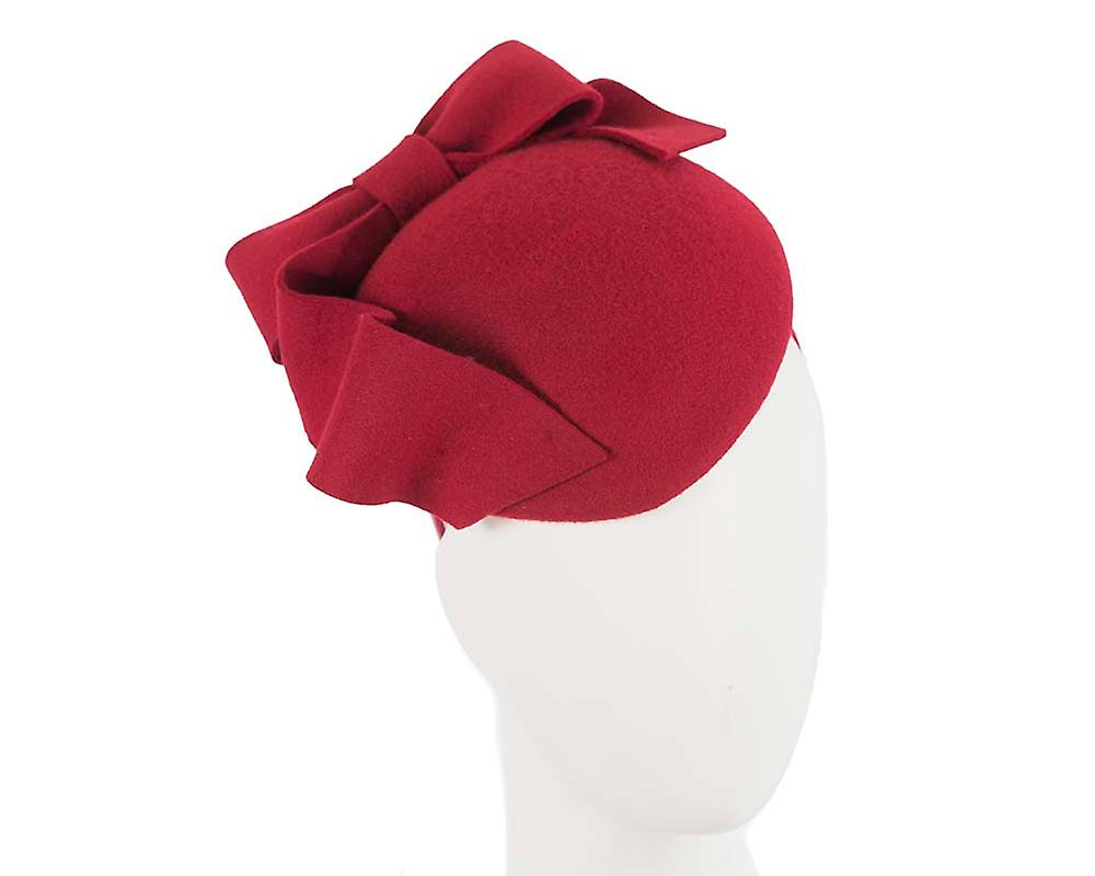 Cupids Millinery大号毛毡红色冬季赛车头饰帽CU066