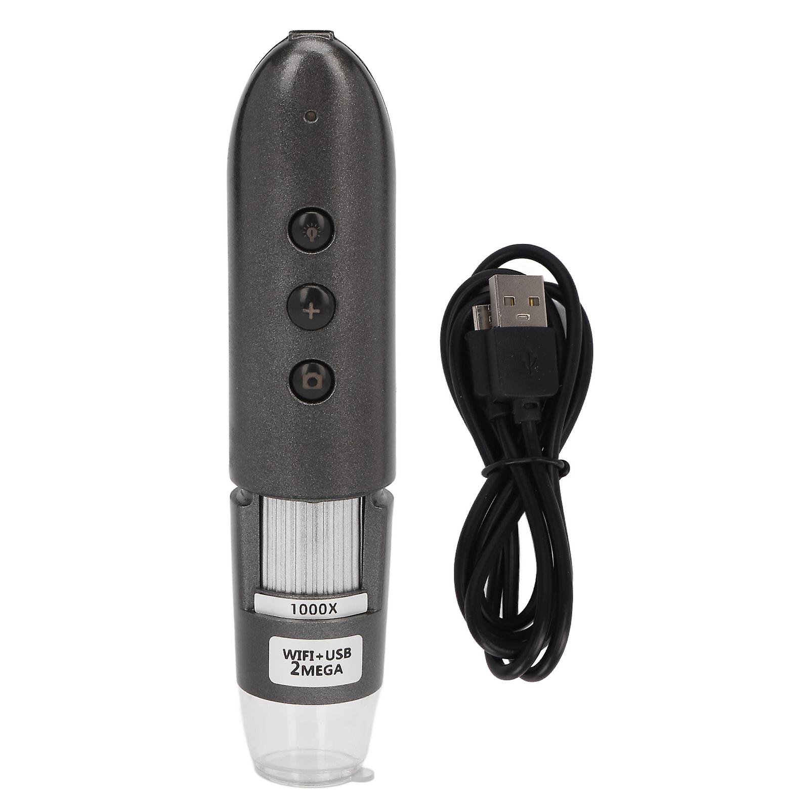 Wireless Digital Microscope 1000X Handheld 2MP Camera WiFi USB Microscope Camera with 8 LED Lights For Tablet PC
