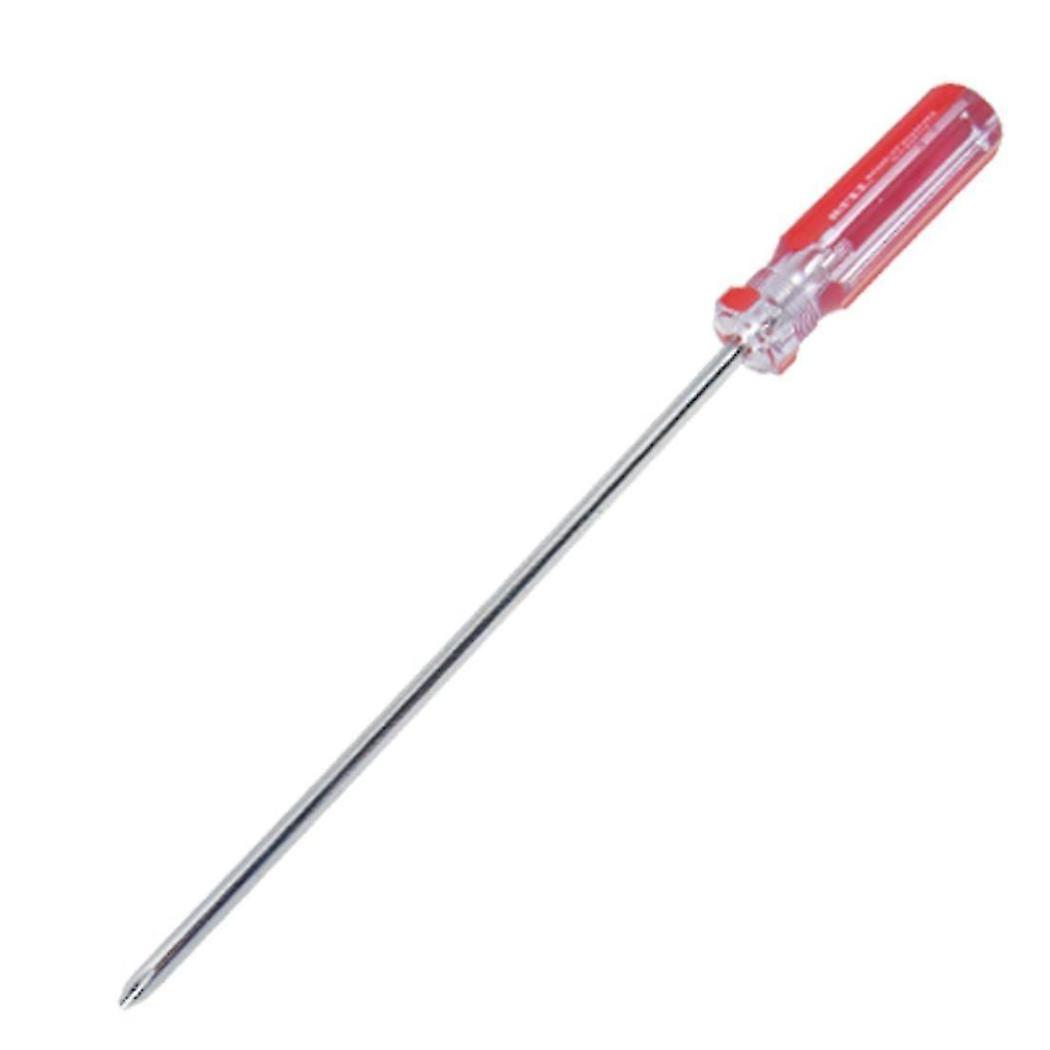 6mm Tip Long Blade Screwdriver Hand Tool Red + Transparent