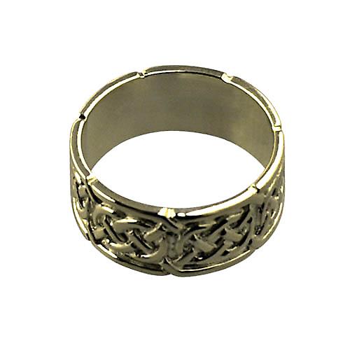 9ct Gold 8mm Celtic Wedding Ring Size Q