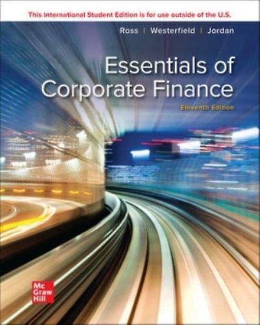 Essentials Of Corporate Finance Ise by Bradford Jordan Paperback