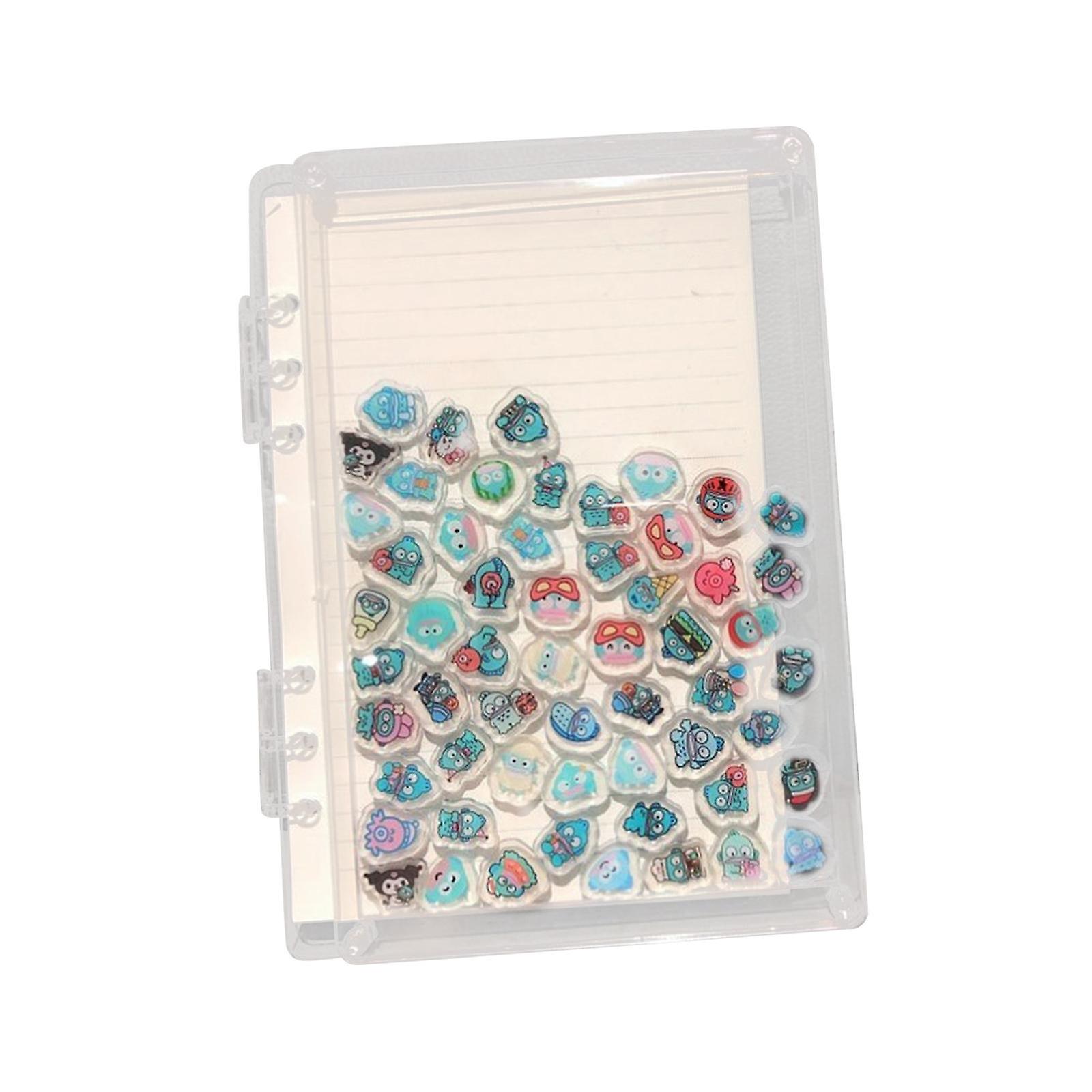 Refillable Rings Binder Transparent Binder Notebook for Taking Note Recording A5