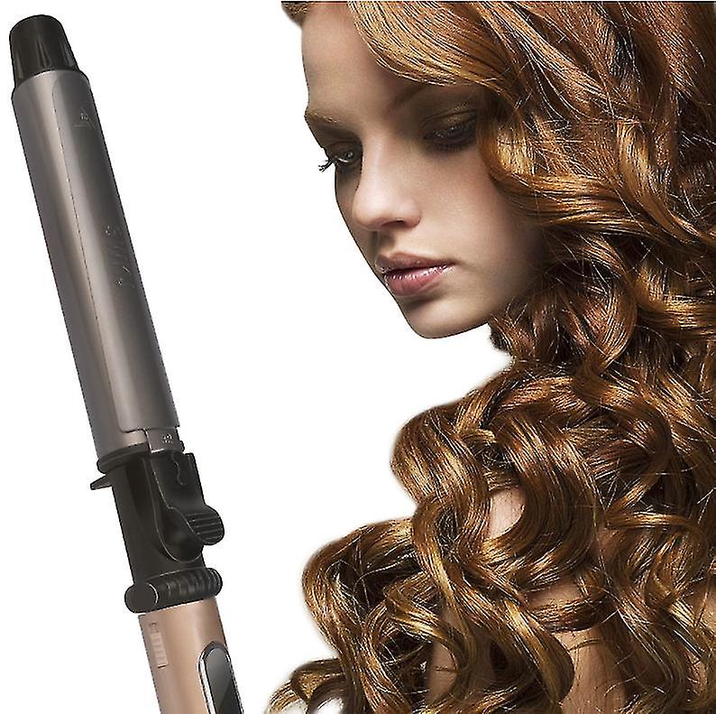 Us Plug 32mm Professional Rotating Curling Iron Nano Titanium Curler With Digital Lcd Az14024