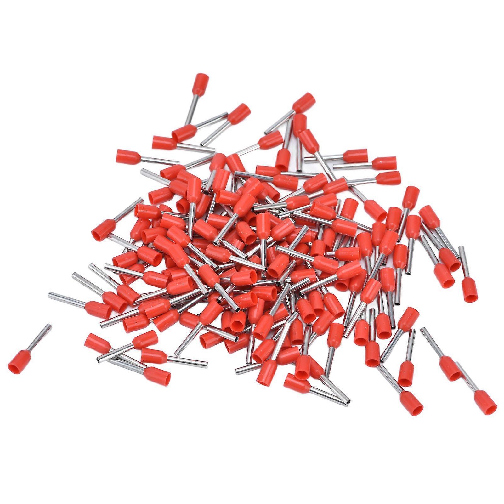 1000Pcs Insulated Ferrule Electrical Pin Crimp Terminals 20 AWG Cord End Connectors KitE7510 Red