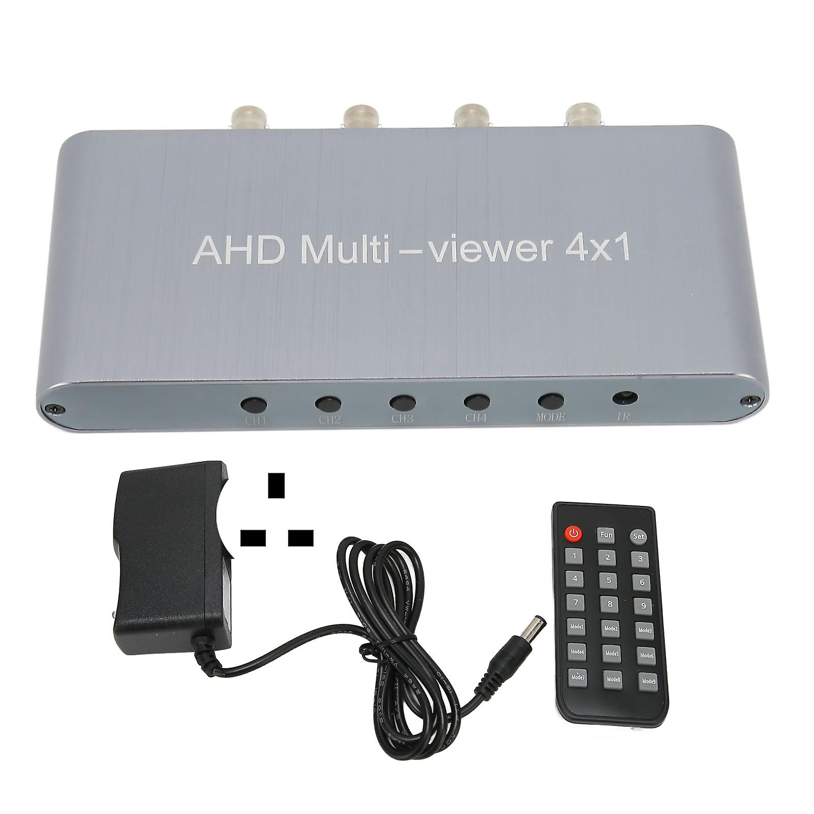 AHD 4x1 Multiviewer Switcher 1080P 60Hz with Remote Control for Seamless Display