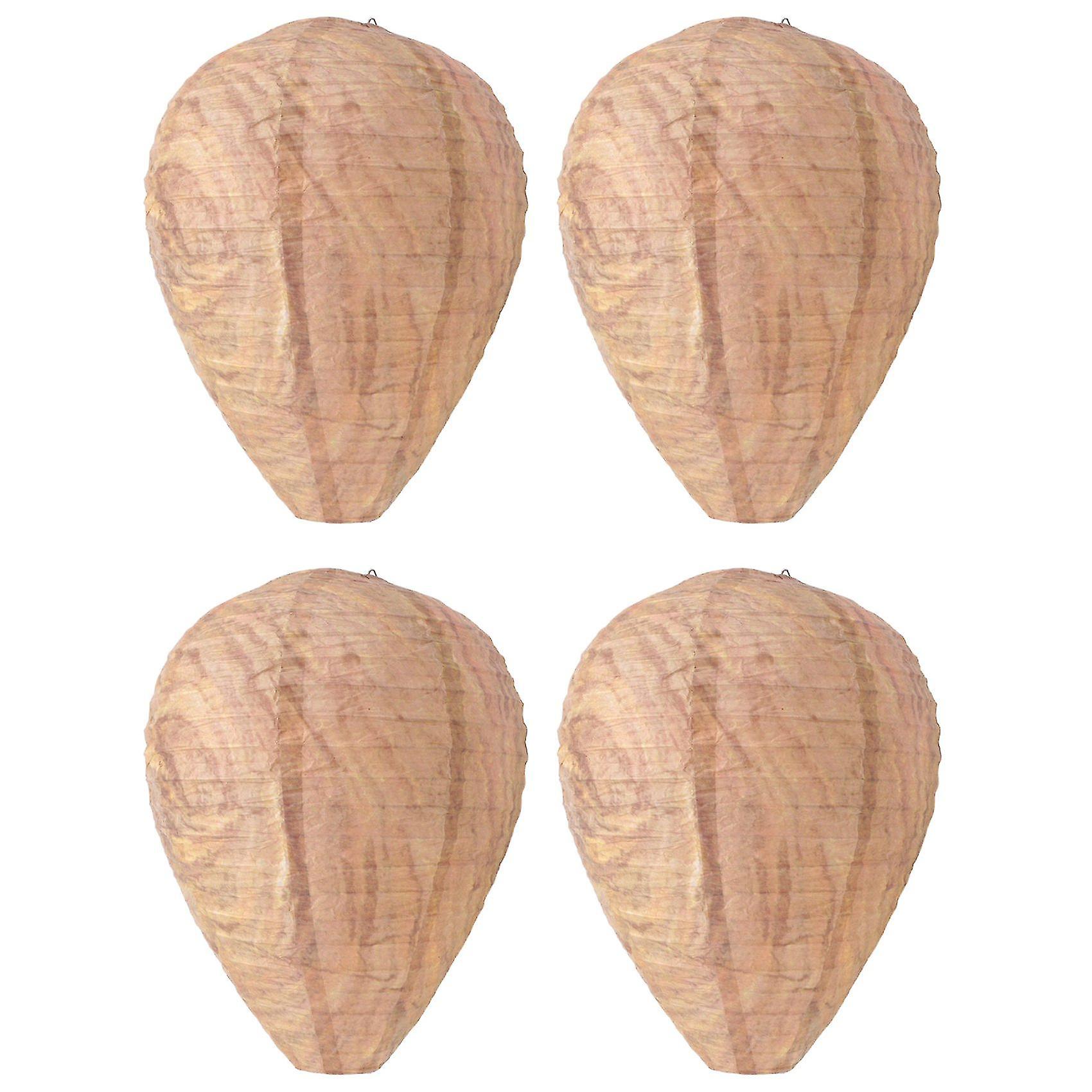 4pcs Wasp Nest,decoy Hanging Wasp Nest Paper Decoy Safe Trap Effective Friendly Paper Wasp Nest For-hy