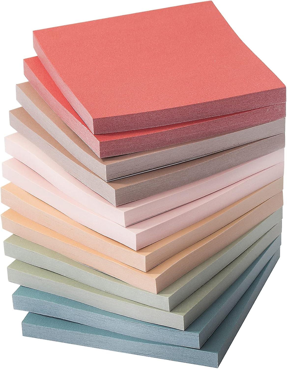 Sticky Notes, 12 Count, Vintage Colors, Self-Adhesive Notes, Beautiful