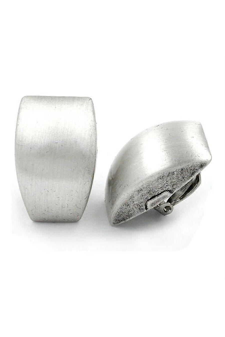 Clip-on Earring Trapezium Antique Silver Look - Gl05303