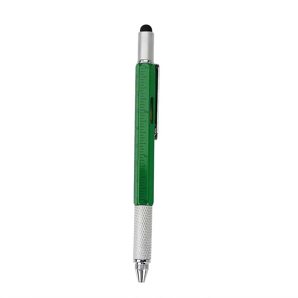 6 In1 Multifunctional Pen with Modern Hand Tool Technical Ruler Screwdriver Touch Screen Stylus Spirit Level~9744