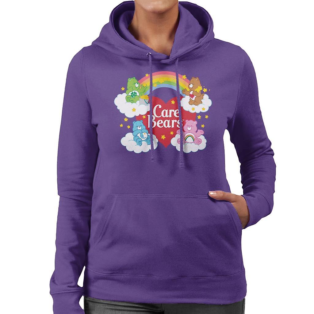 Care Bears On Clouds Women's Hooded Sweatshirt
