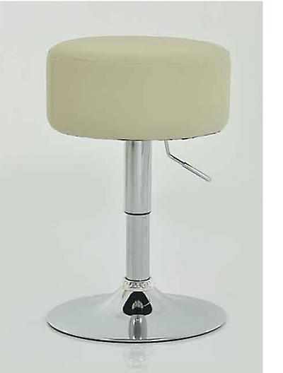 Low Bar Stool - Cream Height Adjustable