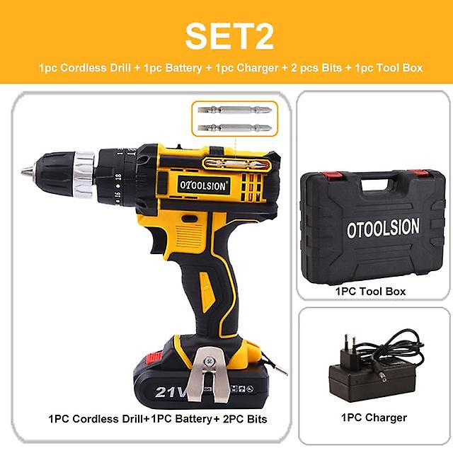 New 21v impact electric drill variable speed impact electric