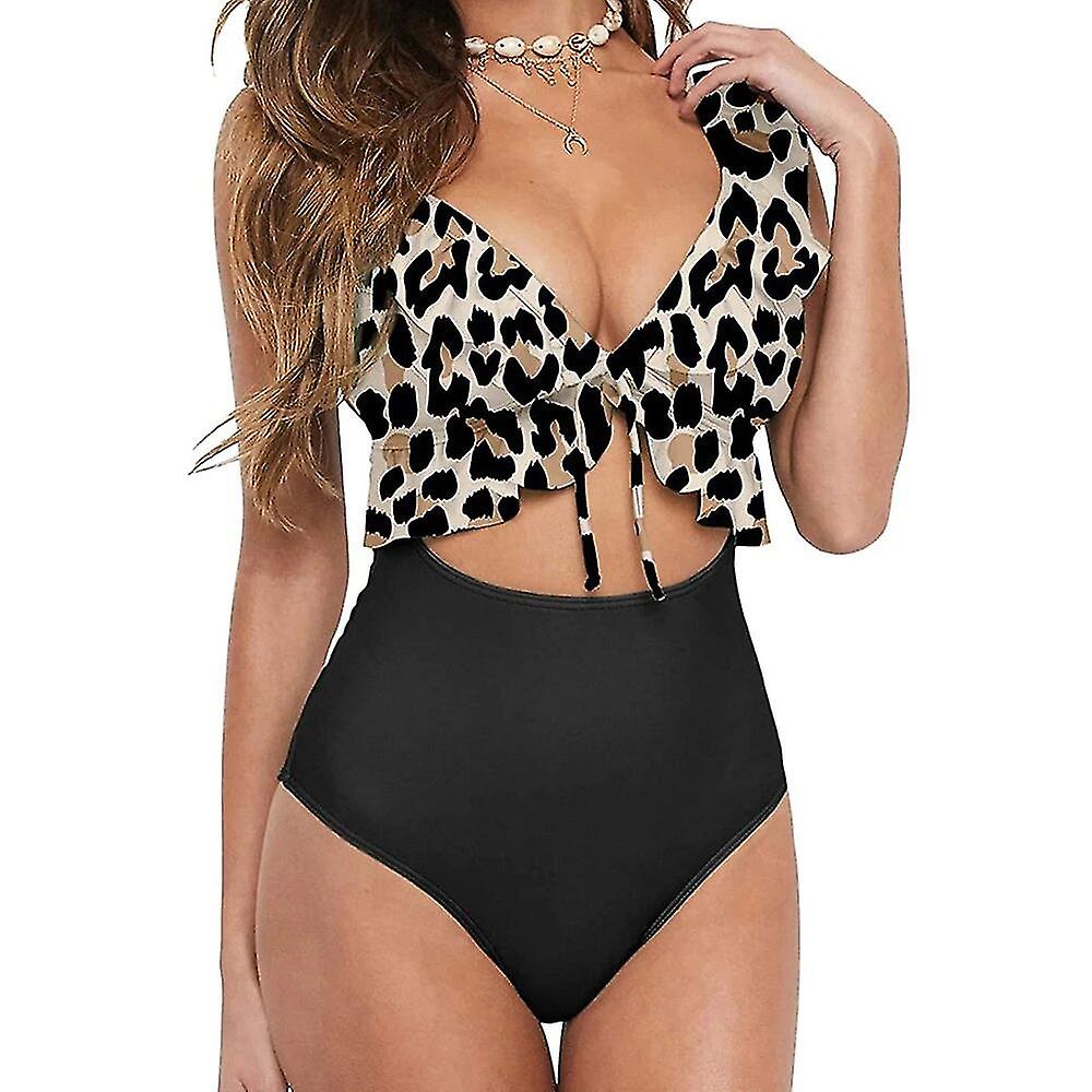 Ruffled One Piece Swimsuit for Womens