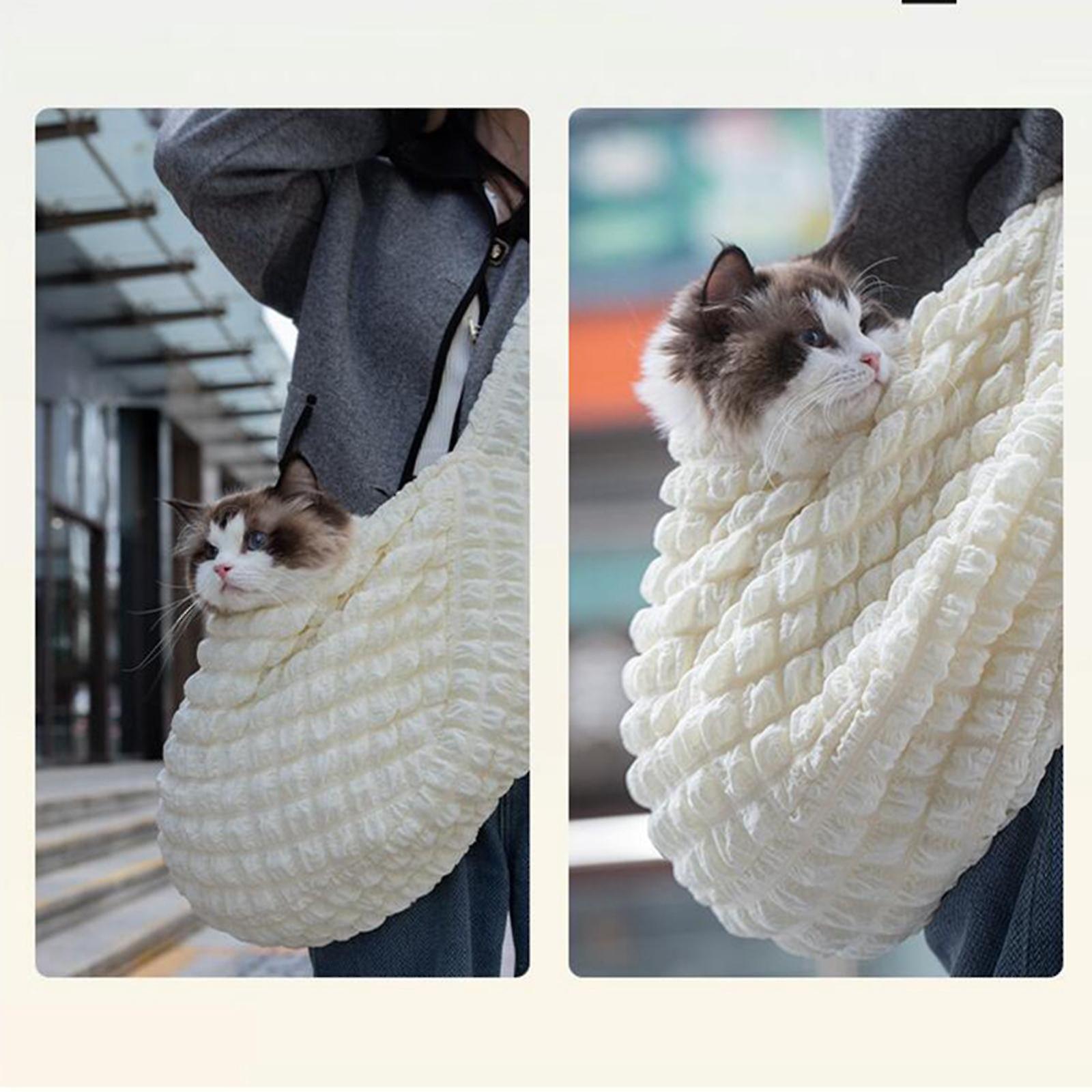 Perfk Haustier Tragetasche Für Hunde & Katzen - Gepolsterter Riemen - 45x50x30 Cm Bis 7,5 Kg - Aprikose