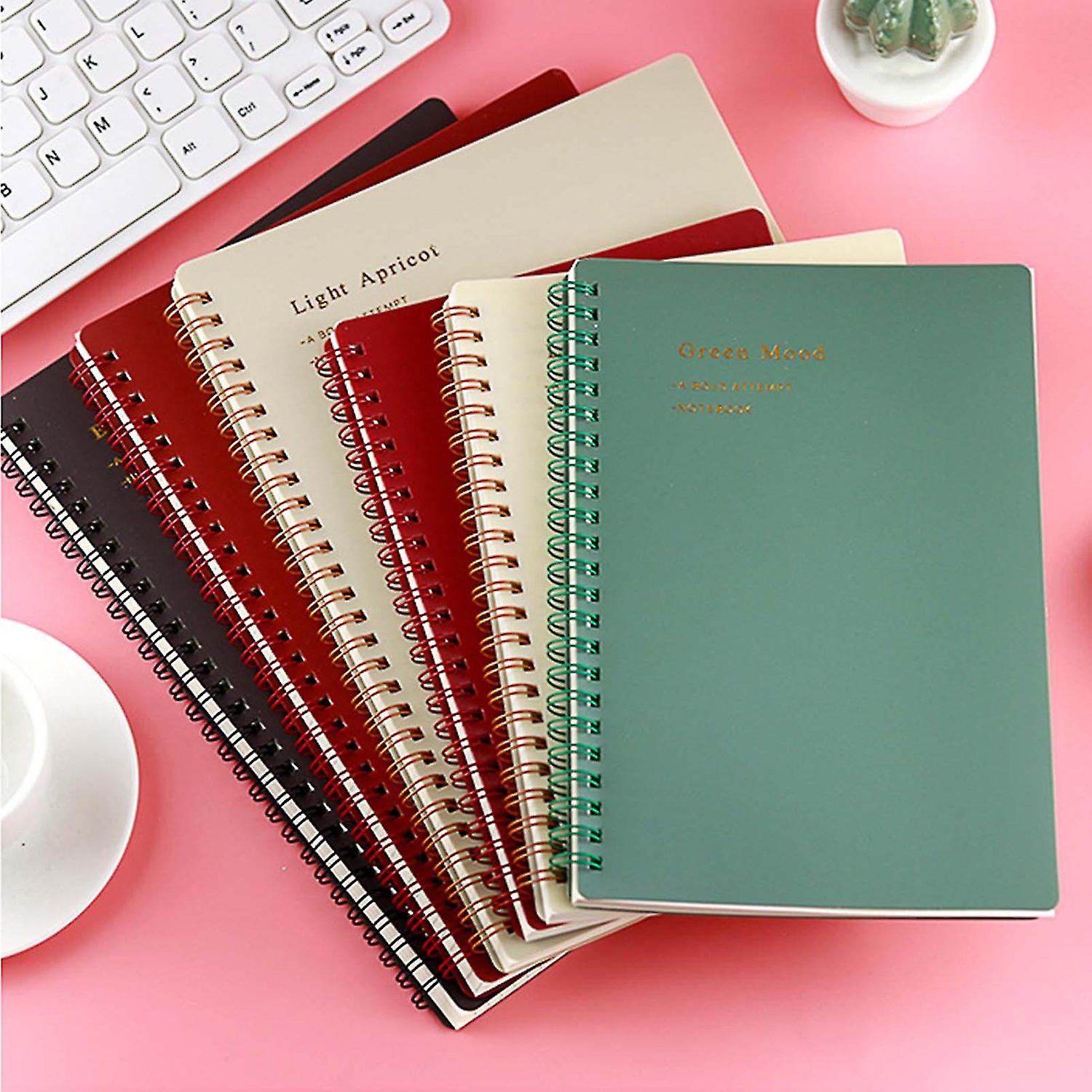 Lined Spiral Jurnalul Notebook Solid Color Cover Jurnale Guvernate Notebook pentru muncă Note de studiu Luarea