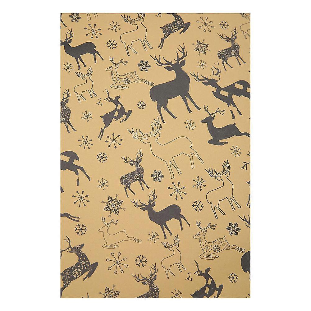 10pcs Christmas Rustic Kraft Wrapping Paper Sheets