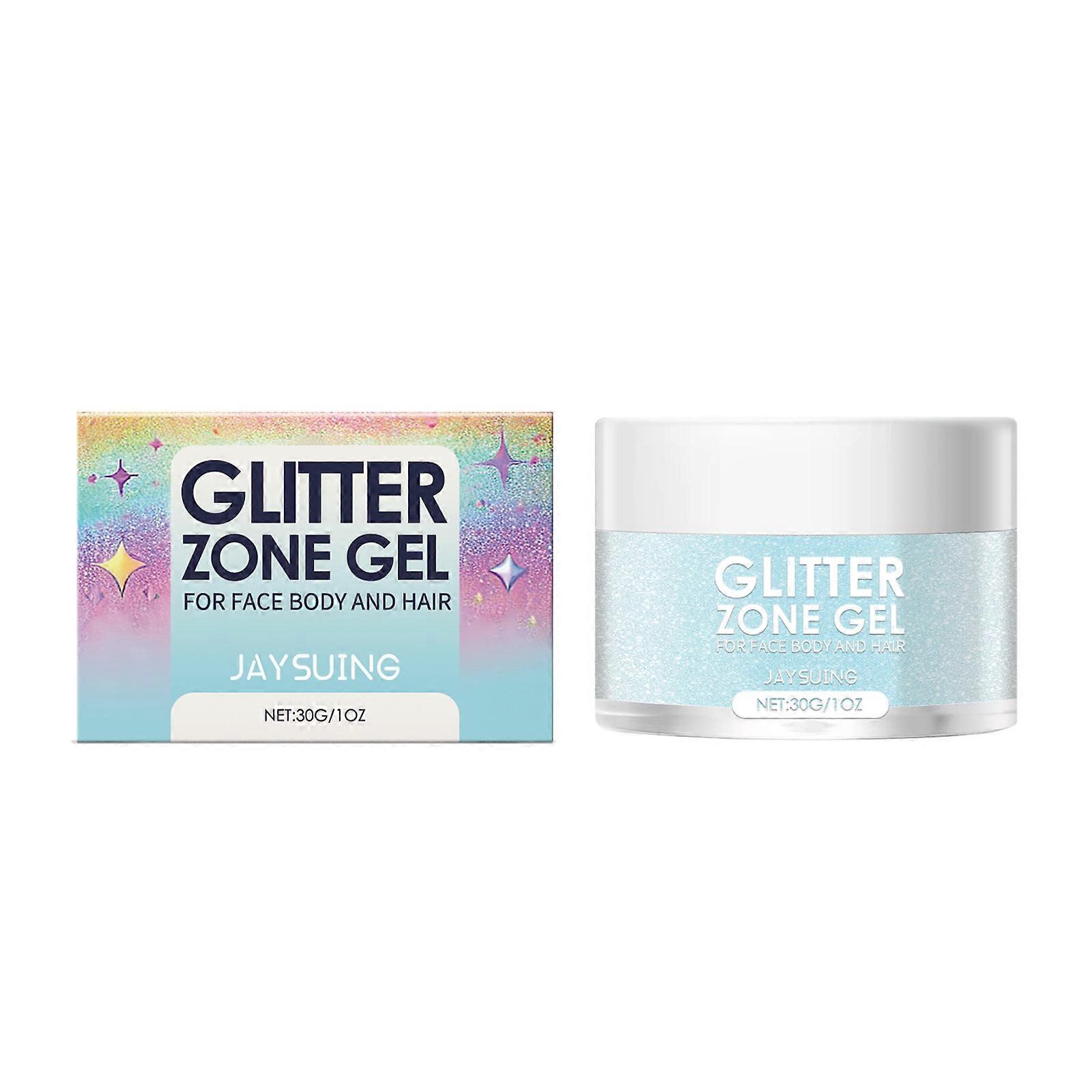 Jaysuing נצנצים ג'ל כדור מסיבת קרנבל תלת מימד הדגשה ברק טבעי ג'ל גוף פנים ירוק ניאון 30 גרם