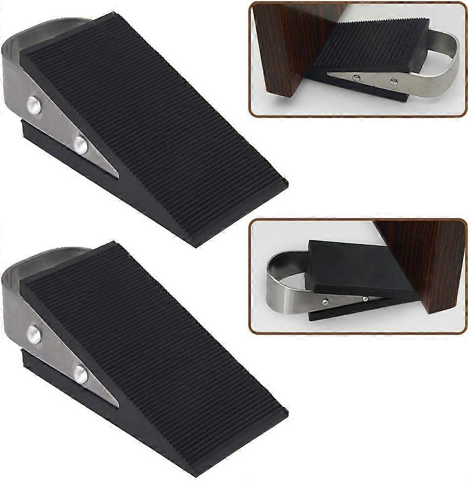 Door Wedge, Pack 2 Rubber Door Wedge Leveling Door Stopper, for Tiles, Carpets