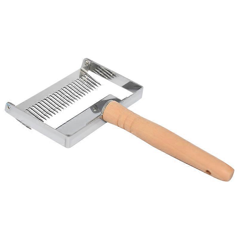 Honeycomb Honey Stainless Steel Scraper Beekeeping Tine Uncapping Fork Hive Wooden Handle Sturdy(1pc,brown)