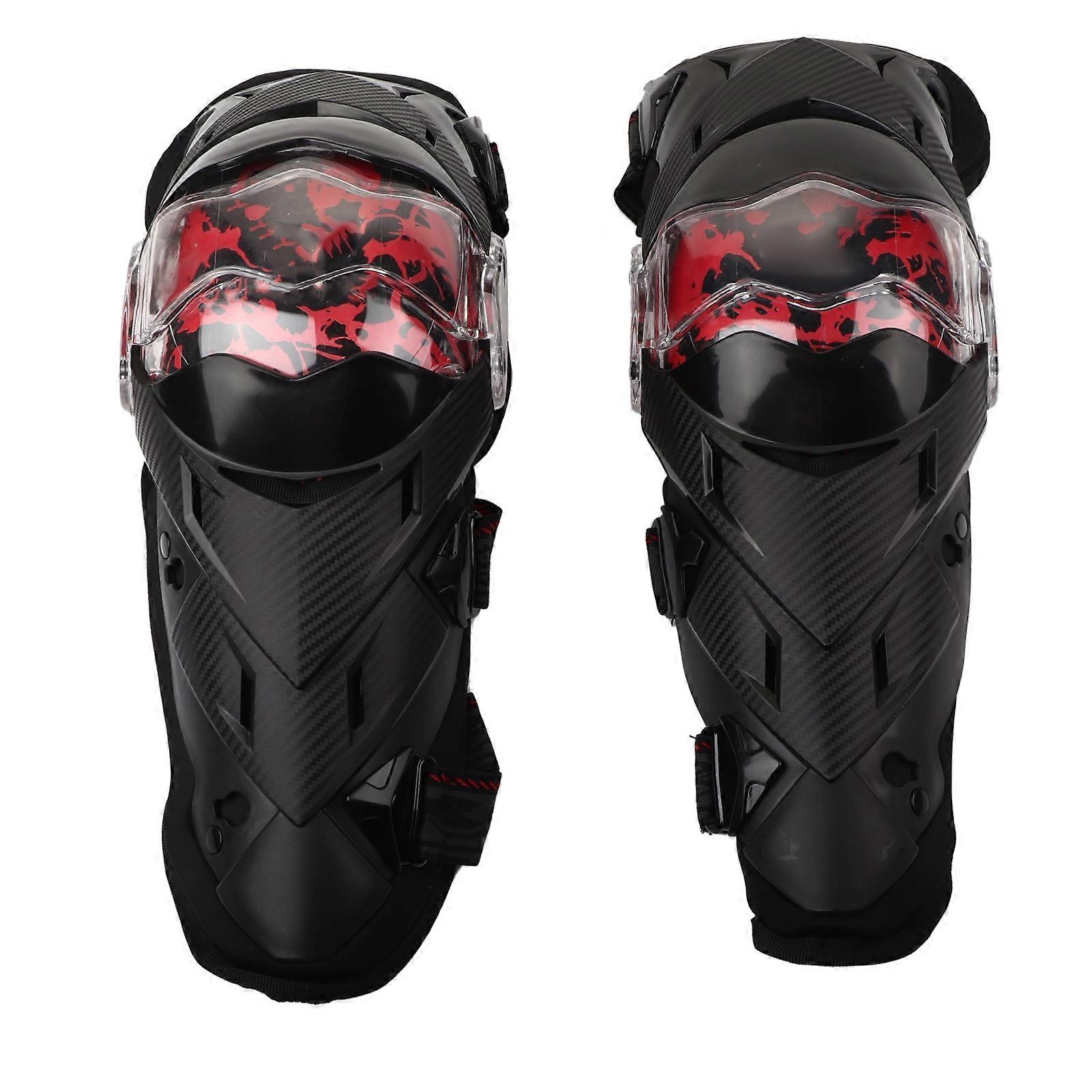2 Pcs Motorcycle Racing Protective Guard Gear Knee Pads Protector Red E2U~02