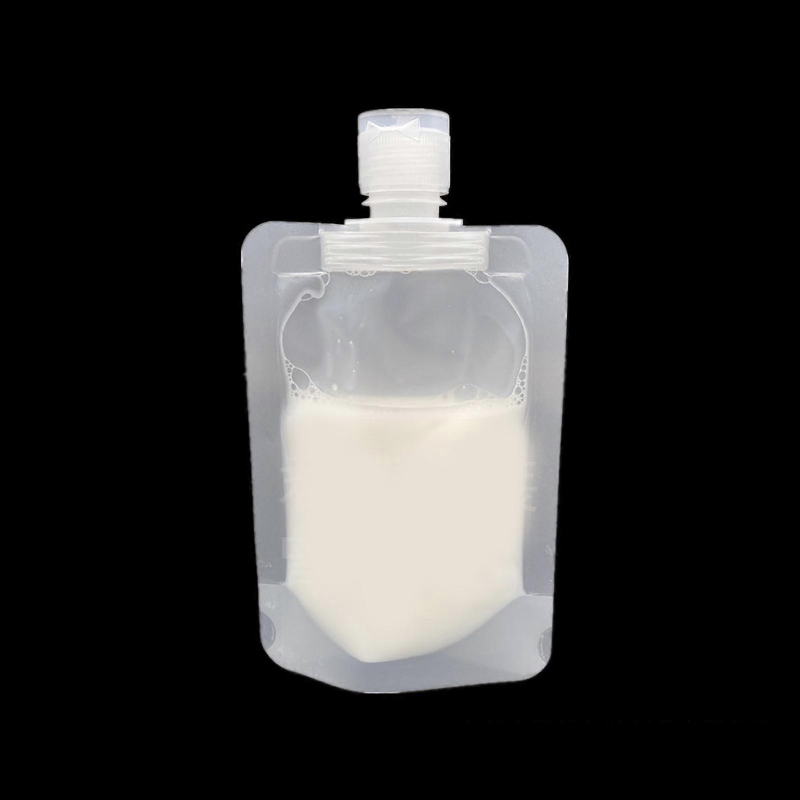 Refillable Empty Squeeze Pouch Cosmetic Lotion Shampoo Plastic Spout Foldable Sample Containers For Travel50ml