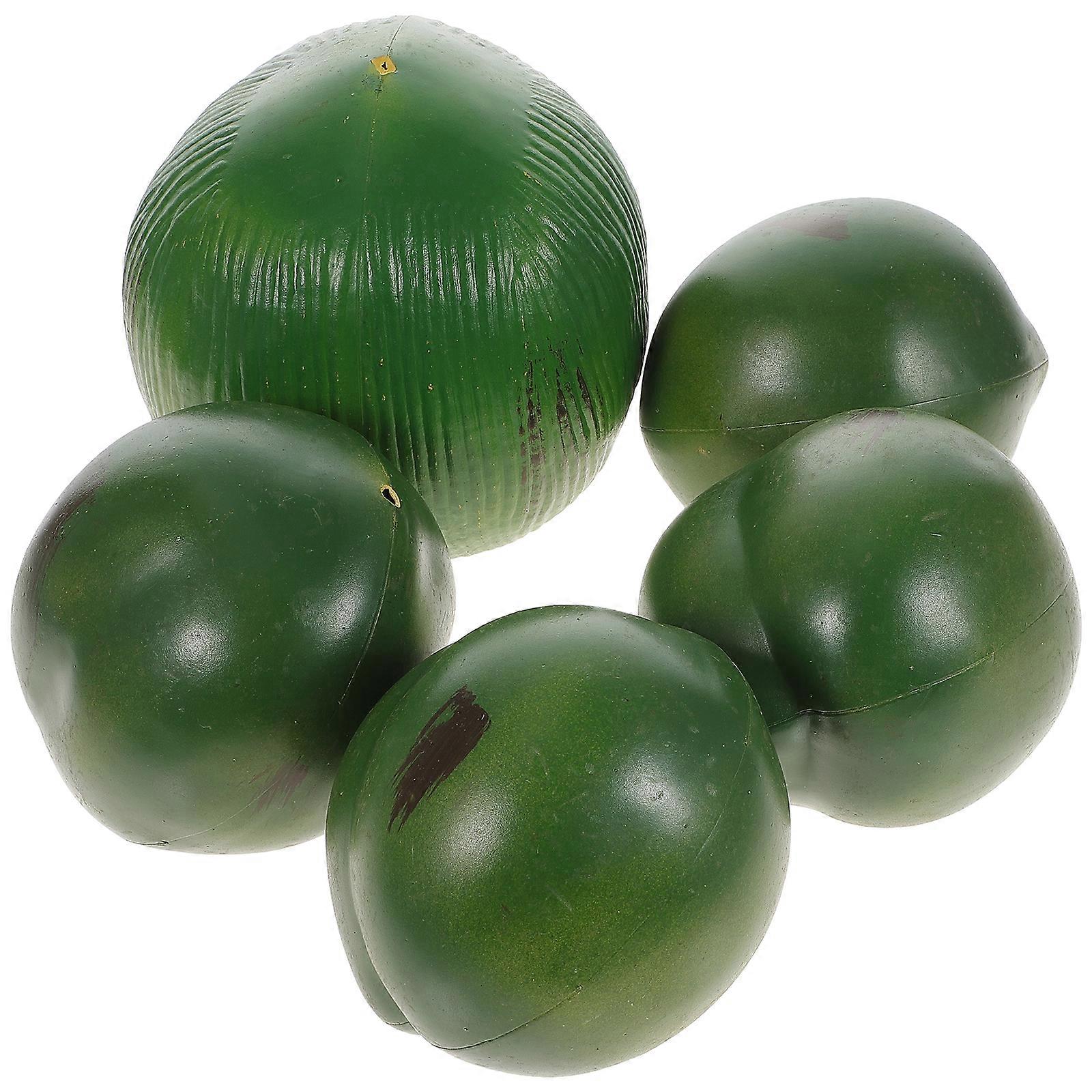 5Pcs Artificial Coconuts Hawaiian Party Tropical Party Fake Coconuts Pendants