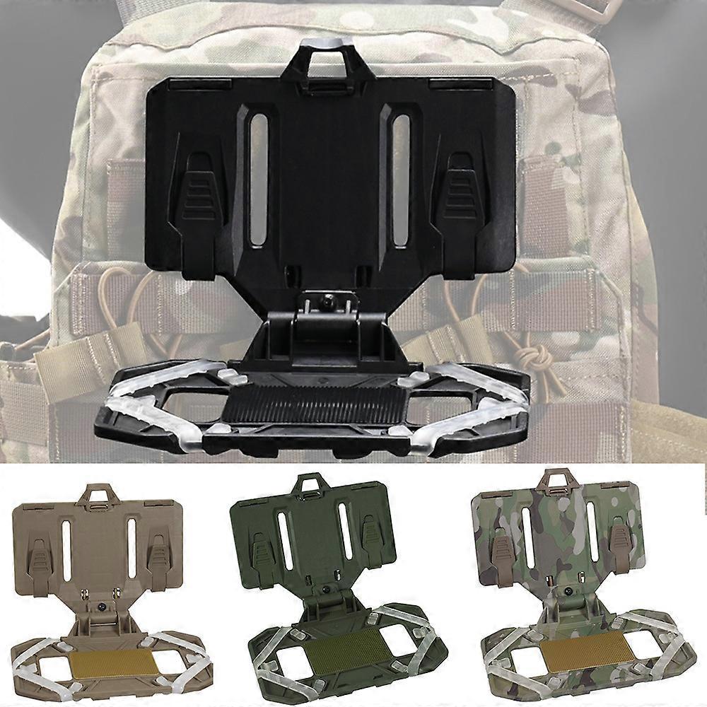 Support de téléphone tactique Support de poitrine de téléphone portable MOLLE, Gilet d’extérieur Étui de support de téléphone pour porte-plaque de gilet, Planche d’accrochage de téléphone pliante universelle