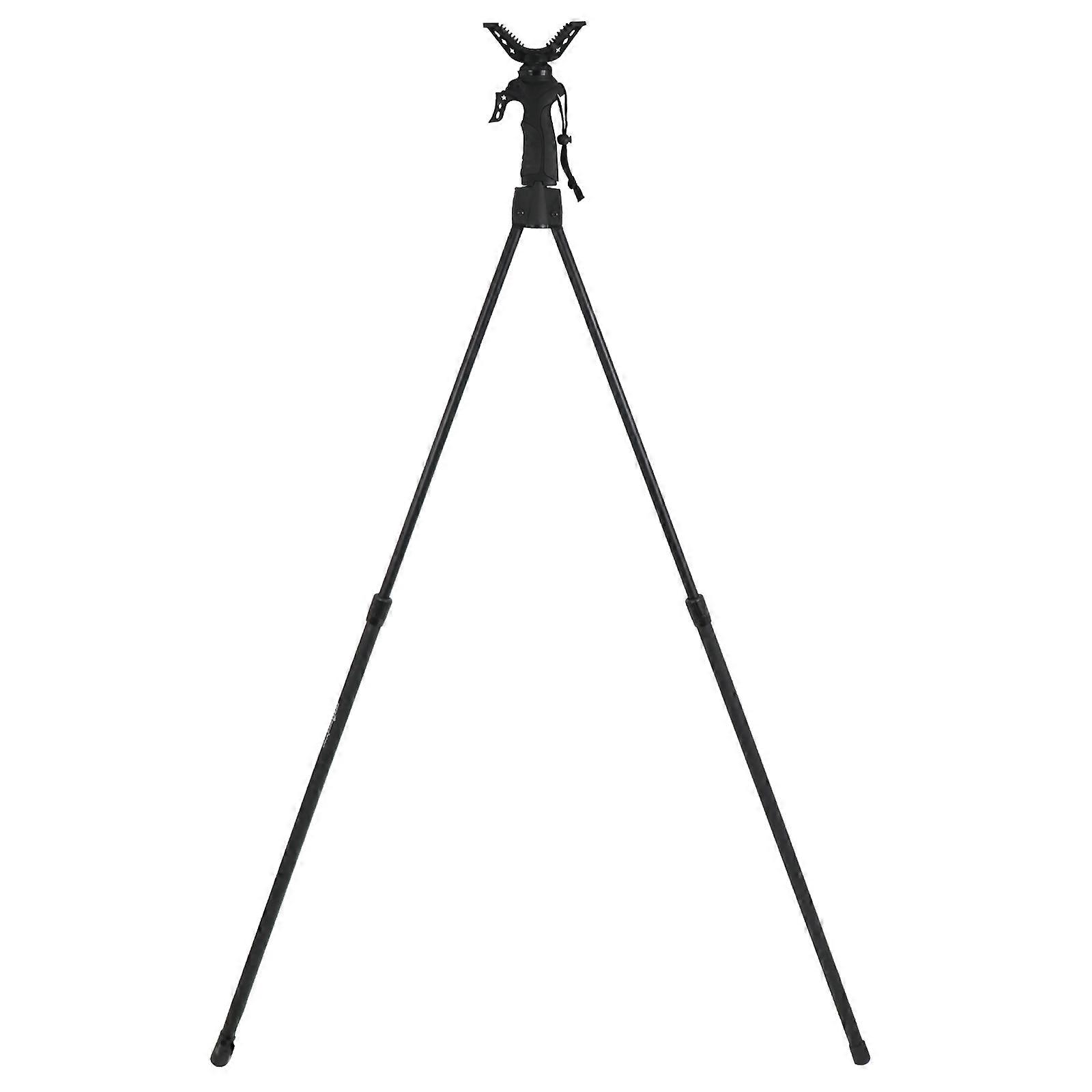 Shooting Stick Camera Telescopes Aluminum Shooting Tripod Adjustable Height V Yoke Head Holder with Trigger