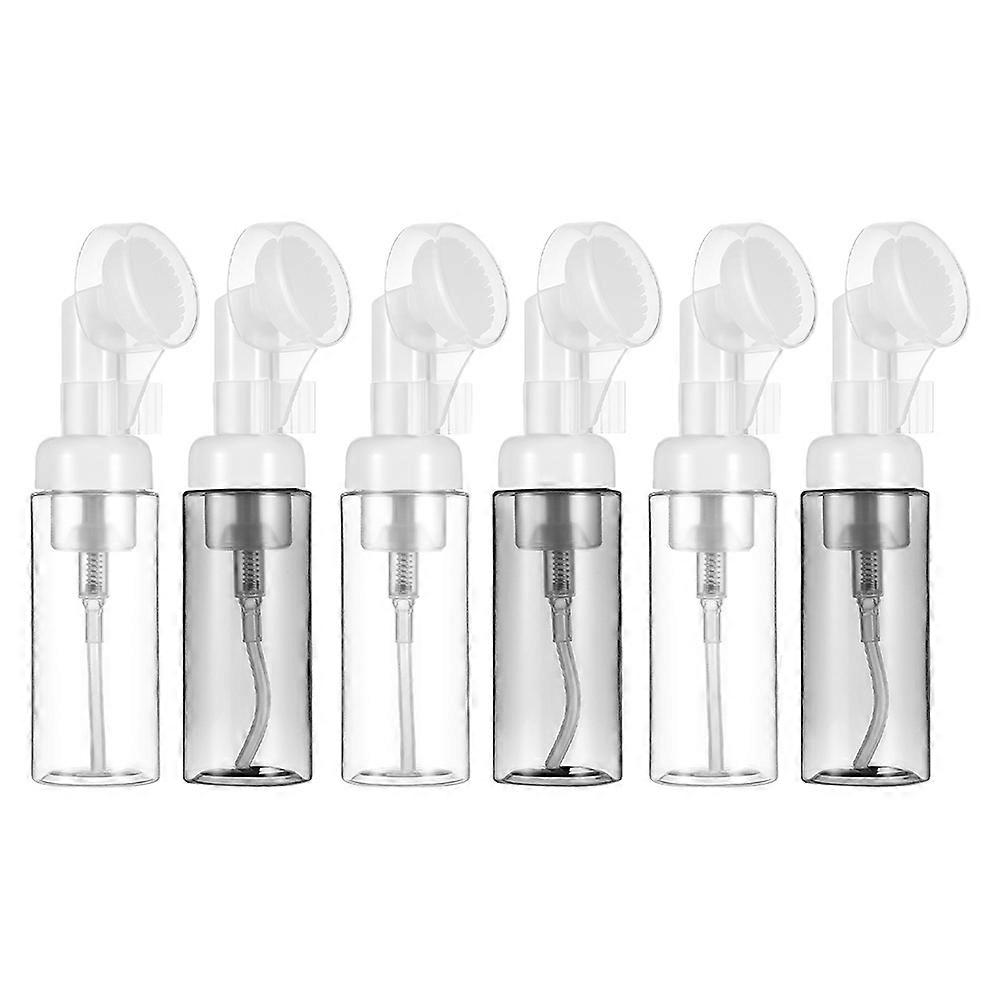 6Pcs Empty Facial Foaming Bottle with Brush Head Mousse Foams Bottle Home accessory