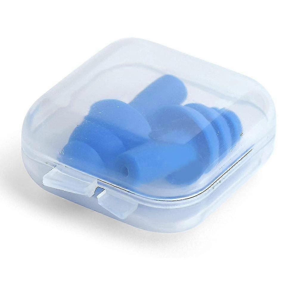 10 Pairs Silicone Ear Plugs In Plastic Cases Soft Reusable Washable Nrr 28db For Sleeping Swimming Noise Reduction Hearing Protection Travel Snoring S