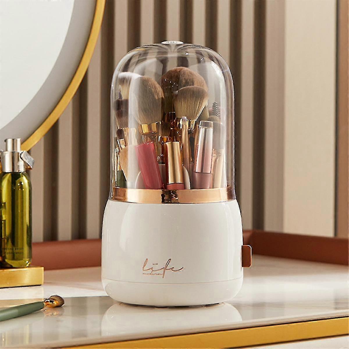 Multifunctional 360 Rotating Makeup Brushes Holder Portable Desktop Cosmetic Organizer For Makeup